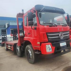 Nuevo Low Bed Boy deck Flatbed Vehicle Container cuello <span class=keywords><strong>de</strong></span> ganso Excavadora camiones <span class=keywords><strong>de</strong></span> transporte 40 Ton lowbed Truck - Product Image 5