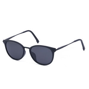 Gafas de Sol Retro Unisex con Protección UV400, Lentes Polarizadas de PC, Montura Negra C2, Dorado Té C3, Gris Dorado, para Conducir, Pescar, Viajar, Moda - Product Image 5