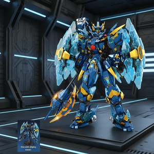 نموذج روبوت بلاستيكي على الطراز الصيني، لعبة تجميع وبناء DIY هدية للأولاد والبنات - Product Image 1