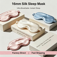 Masque de sommeil en soie certifiée OEKO, personnalisé, sans pression, en soie de mûrier, avec sangle élastique