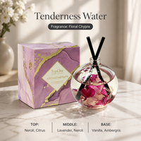 Diffuseur de parfum naturel à base d'huiles essentielles végétales, haute pureté, avec bâtonnets en fibre et pétales préservés pour la maison