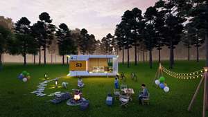 Casa móvil prefabricada futurista, ventanas panorámicas de 360 °, cápsula de estructura de acero, casa pequeña para alquileres de <span class=keywords><strong>vacaciones</strong></span> únicos - Product Image 4