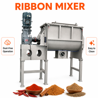 Mélangeur à ruban automatique en acier inoxydable avec une capacité de 1 tonne par lot pour l'usine de transformation de poudres de boissons