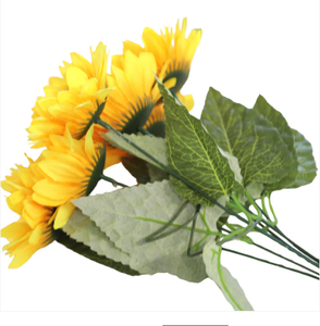 Ramo de Girasoles de Seda al Estilo Natural para Decoración del Hogar, Flores Artificiales de la Marca <span class=keywords><strong>Cannan</strong></span>, Semi-manuales, Venta al Por Mayor del Fabricante - Product Image 3