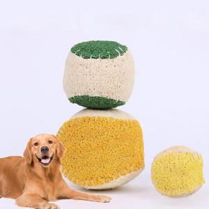 Jouets pour animaux de compagnie en filet de loofah naturel, style moderne, personnalisables en gros, anti-morsure, pour l'entraînement au tennis des chats et des chiens, style dessin animé - Product Image 6