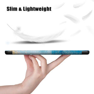 เคสแท็บเล็ตหนัง PU อเนกประสงค์พับสามทบสำหรับ <span class=keywords><strong>iPad</strong></span> air/<span class=keywords><strong>pro</strong></span> <span class=keywords><strong>13</strong></span>นิ้ว2024ลายชายหาดสีฟ้า - Product Image 4