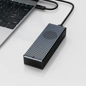 Portable USB 3.2 Type C 20Gbps M.2 NVMe Aluminium Alloy HDD Enclosure With Fan
