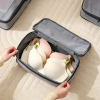 Lot de 6 cubes de rangement de voyage compressibles en RPET avec logo personnalisé, légers, pour l'organisation des bagages et l'emballage des valises