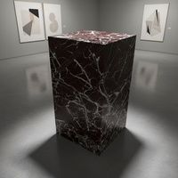 Table d'appoint en marbre rouge Rosso Rose Rosa Levanto