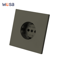 WESA Enchufe de Pared 16A con 1 Tomacorriente, Diseño Moderno de Lujo, Regleta Eléctrica Europea