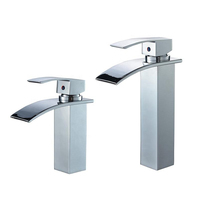 Grifo mezclador monomando de lavabo de aleación de níquel, cromo y zinc, plateado, con válvula cerámica, venta al por mayor