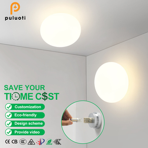 PULUOTI Modern Nordic G9 3000K LED <strong>Wall</strong> <strong>Light</strong> Round <strong>Silver</strong> Bracket Indoor Glass Fixture for Hotel Porch Living Room Hallway - Product Image 1