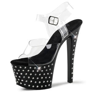 מותאם אישית 17 ס "מ עקבים גבוהים מוט נעלי ריקוד נעלי <span class=keywords><strong>rhinestone</strong></span> סטריפטיז אקזוטיים סנדלים מועדון לילה דגם נעלי נשים סנדלים - Product Image 1