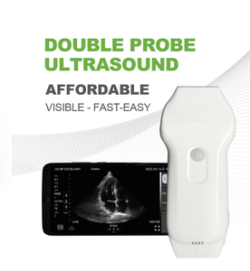 Sonde Doppler couleur sans fil DMU99 Wifi, échographe vétérinaire, sonde à ultrasons double cardiaque + linéaire pour usage humain et vétérinaire - Product Image 1
