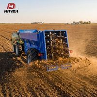 Épandeur d'engrais solide robuste pour tracteur agricole, pour fumier, chaux organique et boue de bétail