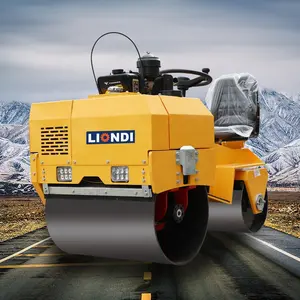 Nuovo mini rullo stradale idraulico asfalto doppio tamburo compattatore rullo compressore per la vendita