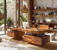 AJJ-GD528 Usine de personnalisation de meubles, design d'intérieur, meubles de luxe, ensembles de meubles pour hall d'hôtel Bali Resort