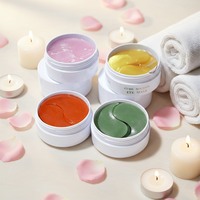 Masque pour les yeux en gel végétalien avec acide hyaluronique, collagène et vitamine C, masque en silicone anti-rides pour tous types de peaux