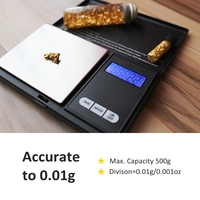 Hot Selling Mini 0.01g 500g Digital Weighing Scale Gold Diamond Electronic Balance Gram Digital Pocket Scale Jewelry Scales