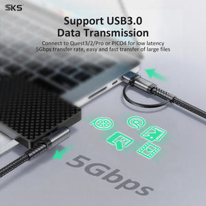 Câble USB 3.0 tressé en nylon 4 en 1, charge rapide 5A et transfert de données haute vitesse <span class=keywords><strong>pour</strong></span> MacBook, imprimante et lecteur de codes-barres - Product Image 4