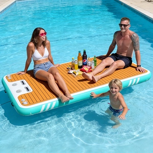 Colchoneta Flotante Inflable Portátil Premium, Ligera, de PVC, <span class=keywords><strong>para</strong></span> Playa, Lago, Piscina, Pesca, Fiestas, Juguete Acuático - Product Image 2