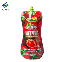 Emballage personnalisé pour pâte de tomate avec bec verseur en PE, sachet debout pour l'emballage d'huile d'olive, de ketchup et de sauce