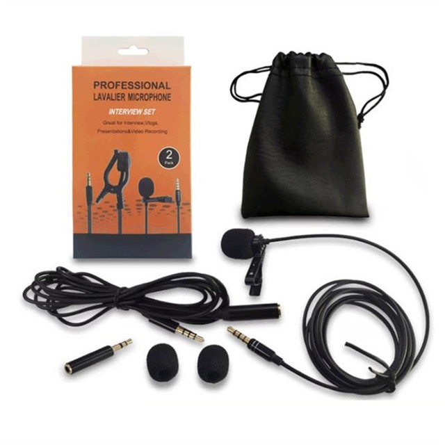 Interview Camera and Video Lavalier Microphone Capacity Omnidirectional Recording