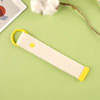 Logo personnalisé 32mm style coréen nylon porte-clés lanière étudiant brodé sangle étiquette nominative