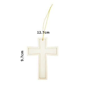 정교회 나무 십자가 조각 장식 우아한 합판 공예품 부활절 벽걸이 장식 맞춤형 크기 상자 - Product Image 2