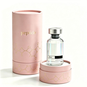 Emballage en tube de papier cosmétique pour peptides, flacon aseptique de 20 ml avec design en feuille d'or, logo personnalisable - Product Image 5