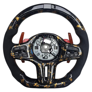 <b>Spot</b> Goods Forged Carbon Fiber Alcantara <b>LED</b> Steering Wheel for BMW G Series M3 G20 G30 G80 M4 G82 M5 CS Car Steering Wheel - Product Image 1