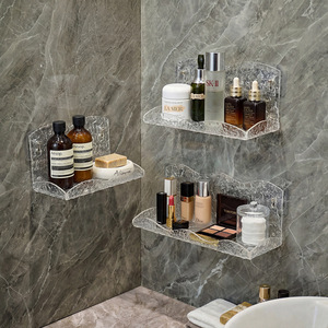 <b>Acrylic</b> Wall Mounted Storage Rack Rectangular Durable Bathroom Living Room Entryway Bedroom Shelf - Product Image 2