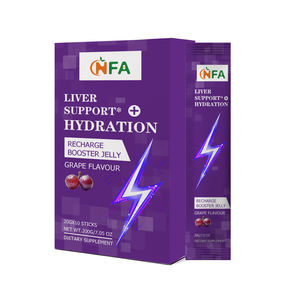 Gelée de soutien et d'hydratation du foie pour adultes avec logo personnalisé, mélange DHM, complément naturel pour le soin du foie, bonbons anti-gueule de bois, gelée au goût de raisin - Product Image 1