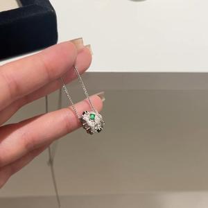 Collier pendentif en argent pur S925 Micro Cotton Fulu pour femmes, nouveau style chinois, verre blanc glacé de haute qualité, variété Yang Green Top - Product Image 5