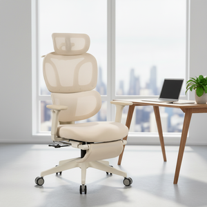 Muebles de oficina ajustables de lujo, soporte lumbar, malla giratoria, silla de oficina ergonómica ejecutiva - Product Image 1