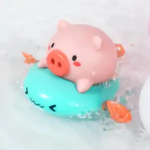 Schwein Nase Spray Wasser Bad Pull Line Spielzeug lustige Schwimm bad Spritz spielzeug mit OPP Tasche