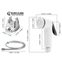 Ensemble de douche bidet EURO CLIMA blanc avec technologie de noyau en plastique
