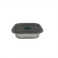 Nouvel ensemble de contenants alimentaires en acier inoxydable 304 avec couvercle en plastique, grand format, compatible micro-ondes, pour restaurant, cuisine, traiteur, repas
