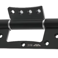 Charnière à fermeture douce en alliage d'aluminium noir mat de 5 pouces, durable, fermeture automatique, quincaillerie pour porte en bois de maison