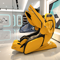 Fauteuil de massage robotique pliable pour le corps entier à gravité zéro avec commande vocale, luxe, shiatsu et physiothérapie infrarouge