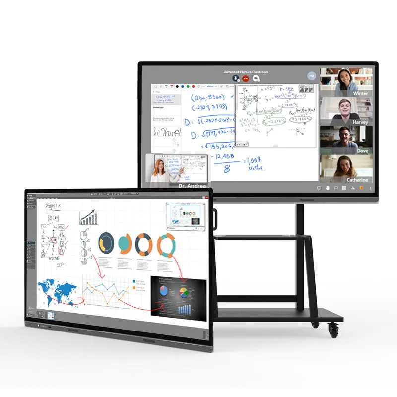 free sample oem sdk 4k 85" 75 Smart tv Board blackboard interactive whiteboard for conference system meeting/Classroom teaching