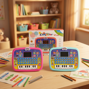 LED Screen Learning <b>Tablet</b> <b>Keyboard</b> Educational Toy Mini Laptop Alphabet Numbers Music Piano Early Education 3-6 Years Alkaline - Product Image 2