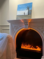 Chimenea Lineal Decorativa de Vapor de Agua Automática para Interiores, Simulación de Llama Personalizada, para Sala de Estar