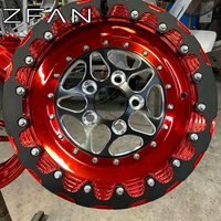 Jantes forgées ZFAN 2 pièces Beadlock noires pour course de dragster, 15-26 pouces, 5x112 5x114.3 5x120, jantes pour Mustang Supra MKV BMW M2 M3 M4
