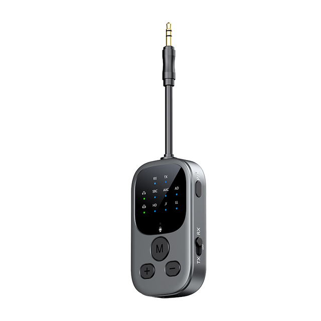 Wireless Adapter Dual-mode 2-in-1 BT 5.4 Audio Receiver Transmitter ABS Material for Automobiles Households Aircraft Televisions