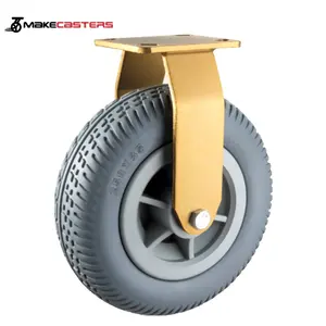 中国脚轮制造商重型手推车车轮8英寸10英寸气动脚轮酒店使用泡沫PU橡胶轮胎
