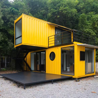 Maison conteneur préfabriquée en acier robuste ZN, résidence modulaire anti-vent stable pour séjour en gîte