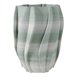 Vaso in ceramica scolpito, moderno, stampato in 3D, per l'arredamento del soggiorno. - Product Image 4