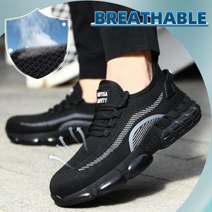 Chaussures de sécurité unisexes avec embout en acier, respirantes, antidérapantes, confortables, pour usage industriel, protection industrielle - Product Image 6