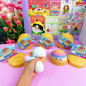 ของเล่นบีบแป้งซาลาเปาหลากสีสัน บรรเทาความเครียด ของเล่นบีบคลายเครียดแบบคืนตัวช้า ของขวัญ - Product Image 4